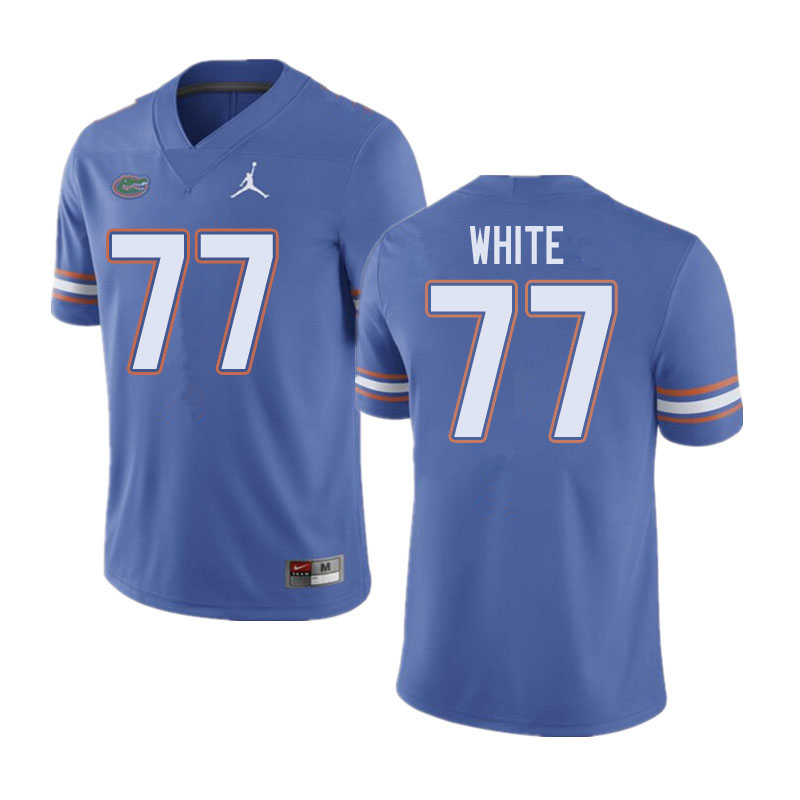 Jordan Brand Men #77 Ethan White Florida Gators College Football Jerseys Sale-Blue